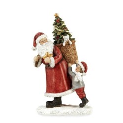 Babbo Natale con Cesta e Bambino - Decorazioni Uniche