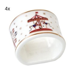 Set 4 legatovagliolo Ø 4,5 cm Christmas Wonderland