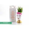 Vasetto Viso con Piantina Grassa - Design Unico e Regalo Perfetto Vasetto Viso con Piantina Grassa - Design Unico e Regalo Perfetto