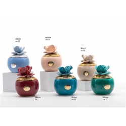 Candela Artigianale 12cm con Rosa - Eleganza per la Tua Casa