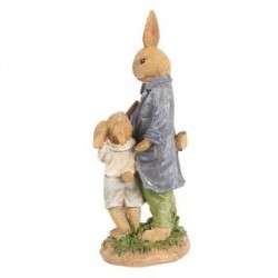 Papà Coniglietto con Figlio 9x9x21cm
