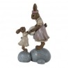 Mamma coniglietta con Figlia 10x6x17cm