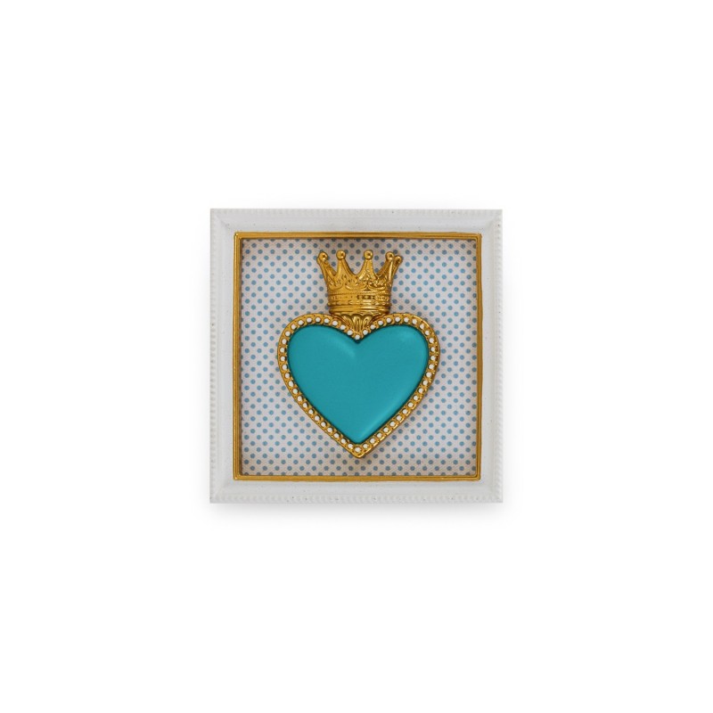 Cornice Quadrata Celeste con Cuore 12,5cm TON COEUR Cornice Quadrata Celeste con Cuore 12,5cm TON COEUR
