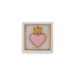 Cornice Quadrata Rosa con Cuore 12,5cm TON COEUR