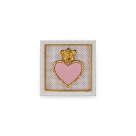 Cornice Quadrata Rosa con Cuore 12,5cm TON COEUR