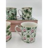Set 4 Mug Tropical in Porcellana - Idea Regalo Unica