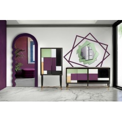 Madia Specchiata Glam '70: Design Unico per la Tua Casa
