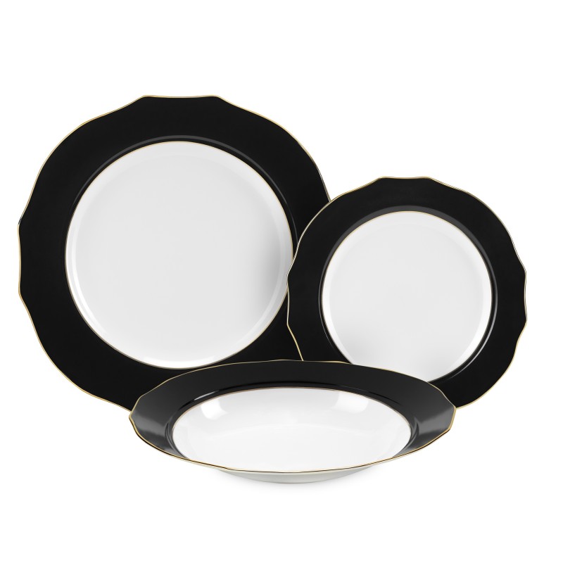 Servizio 18 Pz Vivienne Nero