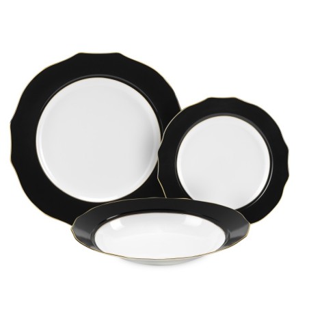 Servizio 18 Pz Vivienne Nero