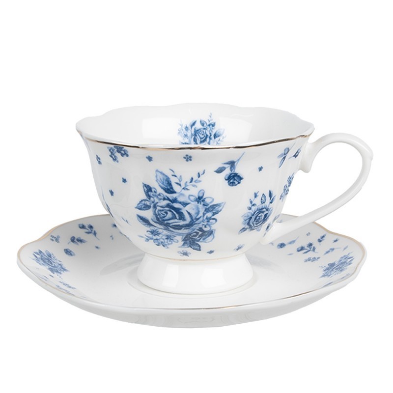 Set 6 Tazze Blue Roses: Eleganza per la tua casa Set 6 Tazze Blue Roses: Eleganza per la tua casa