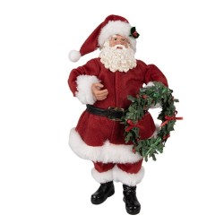 Babbo con Ghirlanda 28cm: Decorazioni Uniche per Casa