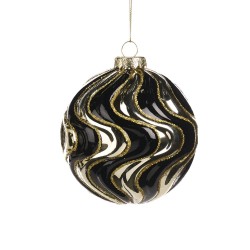 Sfera in Vetro Onde 10CM: Eleganza per il Tuo Natale