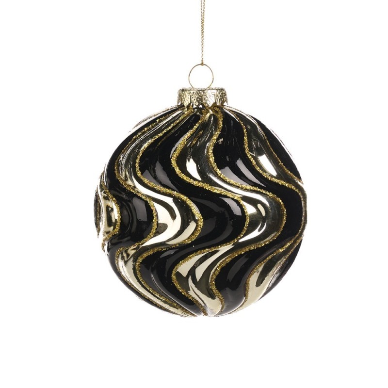 Sfera in Vetro Onde 10CM: Eleganza per il Tuo Natale