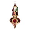 Santa in Vetro su Cipolla 15,5CM - Eleganza Natalizia Unica