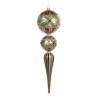 Pendente in Vetro con Agrifoglio - Decorazioni Natale Eleganti