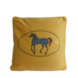 Living horses cuscino giallo cm. 45