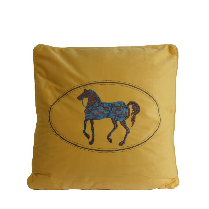 Living horses cuscino giallo cm. 45