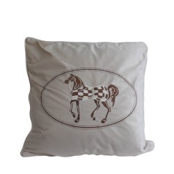 Living horses cuscino bianco cm. 45