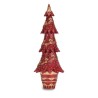 Albero H.43Cm. Rosso Fiori Oro X'Mas Trees
