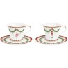 Set 2 tazzine caffè con piattini 80 ml MAGIE DE NOEL