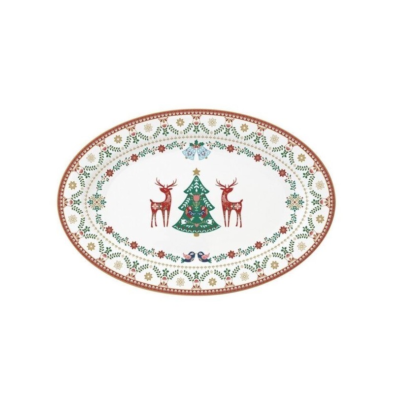 Vassoio ovale 35x23,5 cm CHRISTMAS FOLK