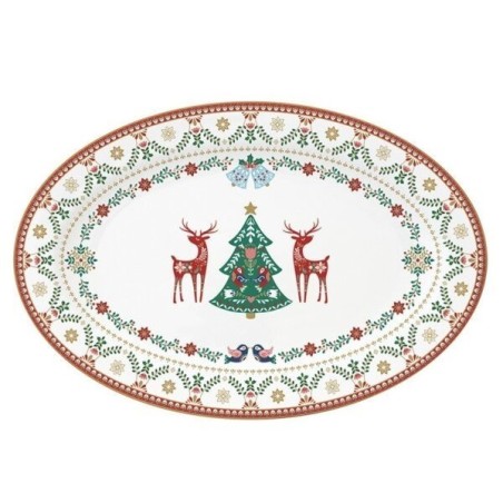 Vassoio ovale 35x23,5 cm CHRISTMAS FOLK