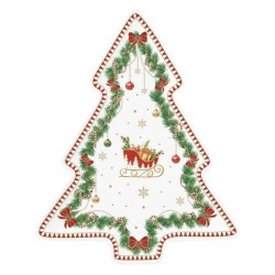 Piatto a forma abete 20,5x25,5 cm MAGIE DE NOEL