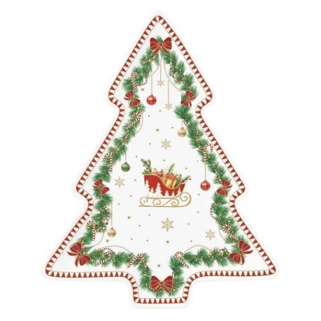 Piatto a forma abete 20,5x25,5 cm MAGIE DE NOEL