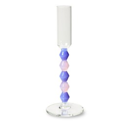 Candeliere H.18cm. Rosa E Azzurro Treasure