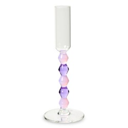 Candeliere H.18cm. Rosa E Viola Treasure