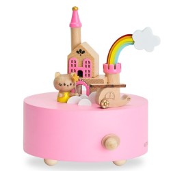 Carillon Arcobaleno Rosa Cm.11x11 Wood Carillon