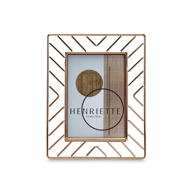 Cornice Linee Metallo Dorato Cm.20x25(13x18)