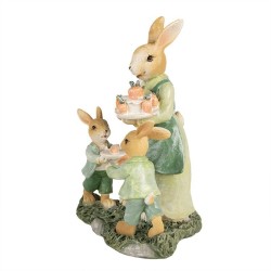 Coniglietti con mamma 12x8x15 cm