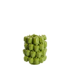 Vaso decorativo 23,5x23x32,5 cm BELLPEPPER verde lucido