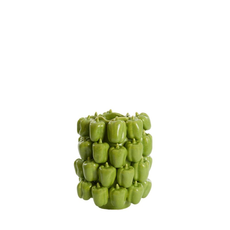 Vaso decorativo 23,5x23x32,5 cm BELLPEPPER verde lucido Vaso decorativo 23,5x23x32,5 cm BELLPEPPER verde lucido