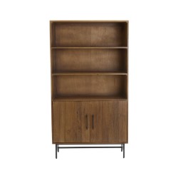 Credenza 100x40x180 cm DUBAKU legno marrone scuro
