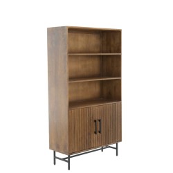 Credenza 100x40x180 cm DUBAKU legno marrone scuro