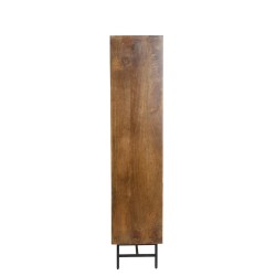 Credenza 100x40x180 cm DUBAKU legno marrone scuro