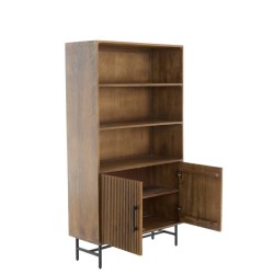 Credenza 100x40x180 cm DUBAKU legno marrone scuro