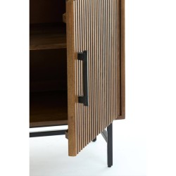 Credenza 100x40x180 cm DUBAKU legno marrone scuro