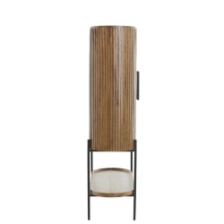 Credenza 100x40x165 cm DUMOSI legno marrone scuro