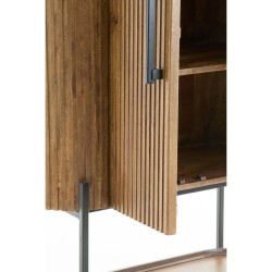 Credenza 100x40x165 cm DUMOSI legno marrone scuro