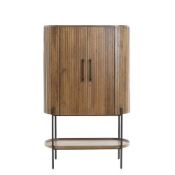 Credenza 100x40x165 cm DUMOSI legno marrone scuro