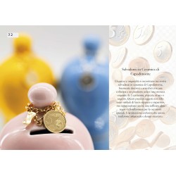 Salvadanaio in Capodimonte con Medaglietta 15cm 6 Colori