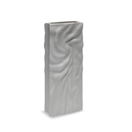 Vaso Increspato Bianco Cm.18x44h. Flussi