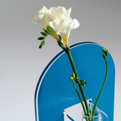 BLOOMING CITY - Vaso Santorini -  Grigio 15x26x12cm