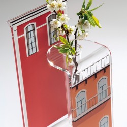 BLOOMING CITY - Vaso Lisbona -  Verde  14x25x12cm