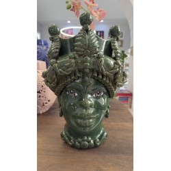 Testa Di Moro KORE Verde Ramina Monocromo Donna 45cm