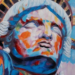 Quadro Pop Liberty  100x100 Cm