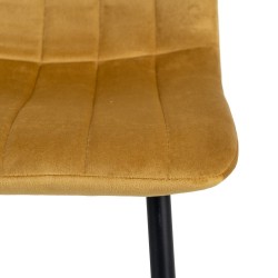 Sedia in Velluto Dorata 45x51x88,50cm